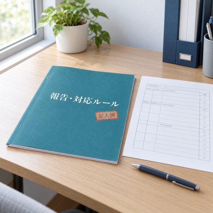 報告・対応ルールと相談窓口の書式